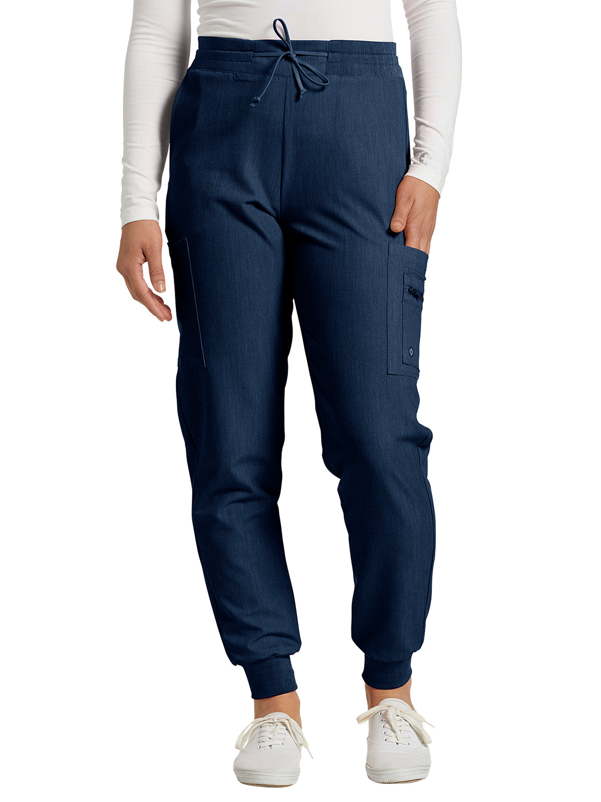 Women's 7-Pocket Mid-Rise Triple-Elastic Waist Jogger Scrub Pant