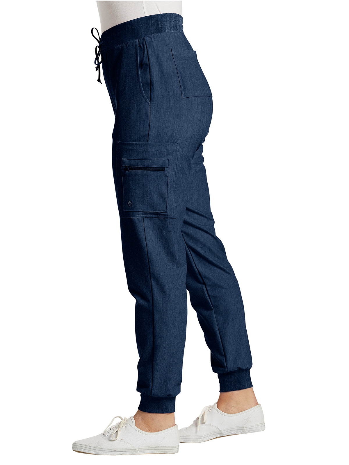 Women's 7-Pocket Mid-Rise Triple-Elastic Waist Jogger Scrub Pant