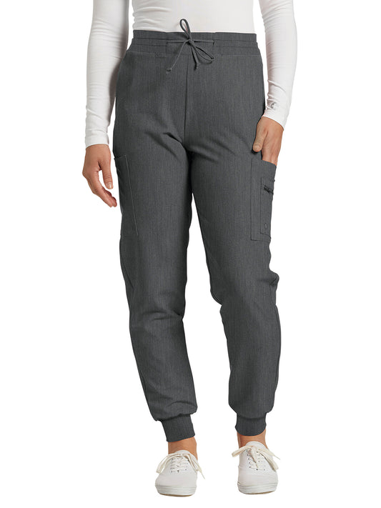 Women's 7-Pocket Mid-Rise Triple-Elastic Waist Jogger Scrub Pant