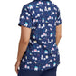 Women's 3-Pocket V-Neck Printed Scrub Top