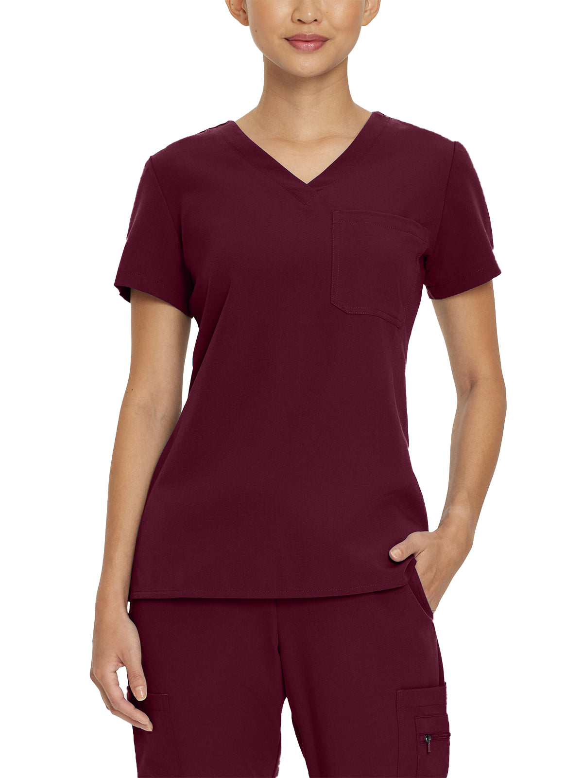 Women's 1-Pocket Tuckable V-Neck Scrub Top