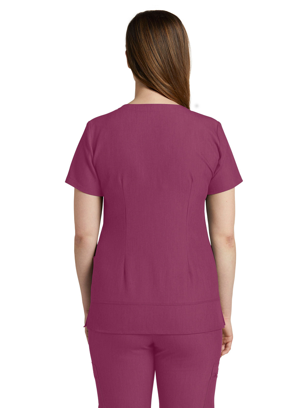 Women's 3-Pocket Stylized Seam V-Neck Top