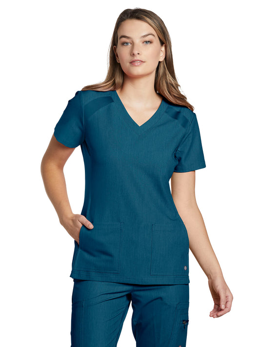 Women's 4-Pocket V-Neck Scrub Top