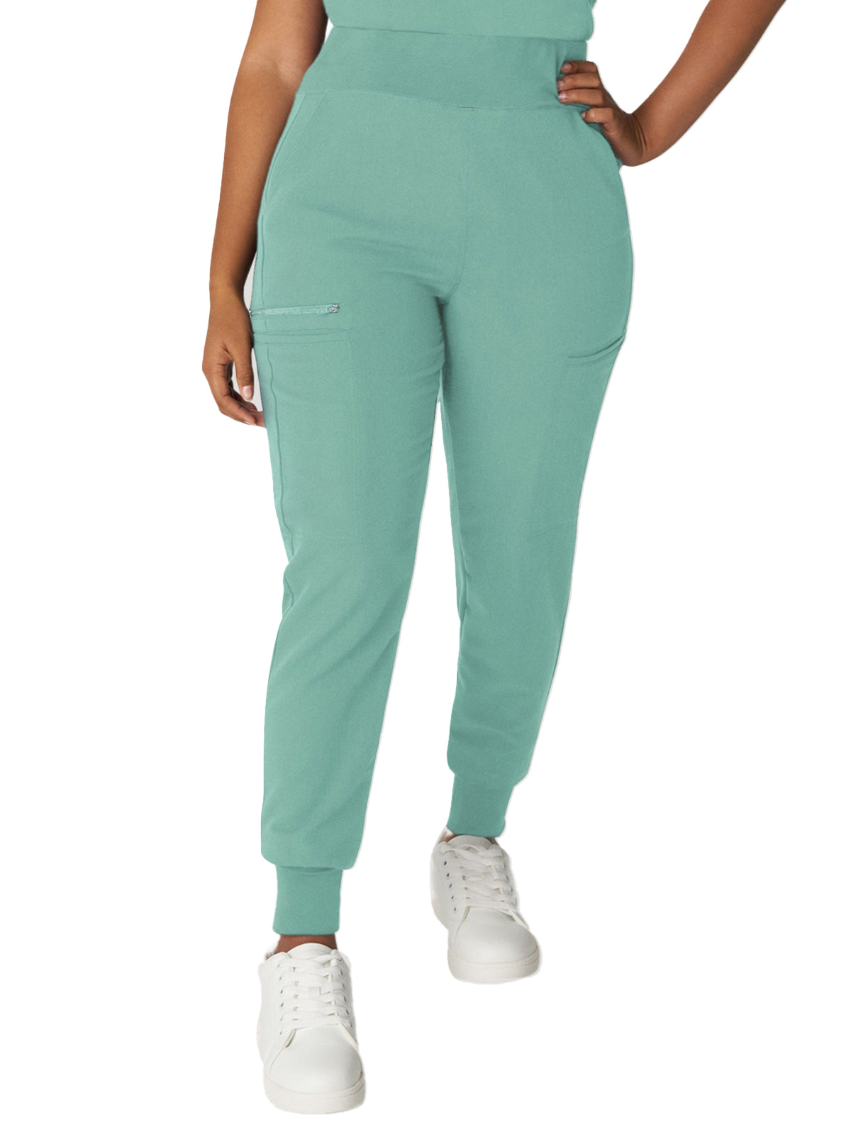 Women's 7-Pocket High-Rise Yoga Waist Jogger Scrub Pant