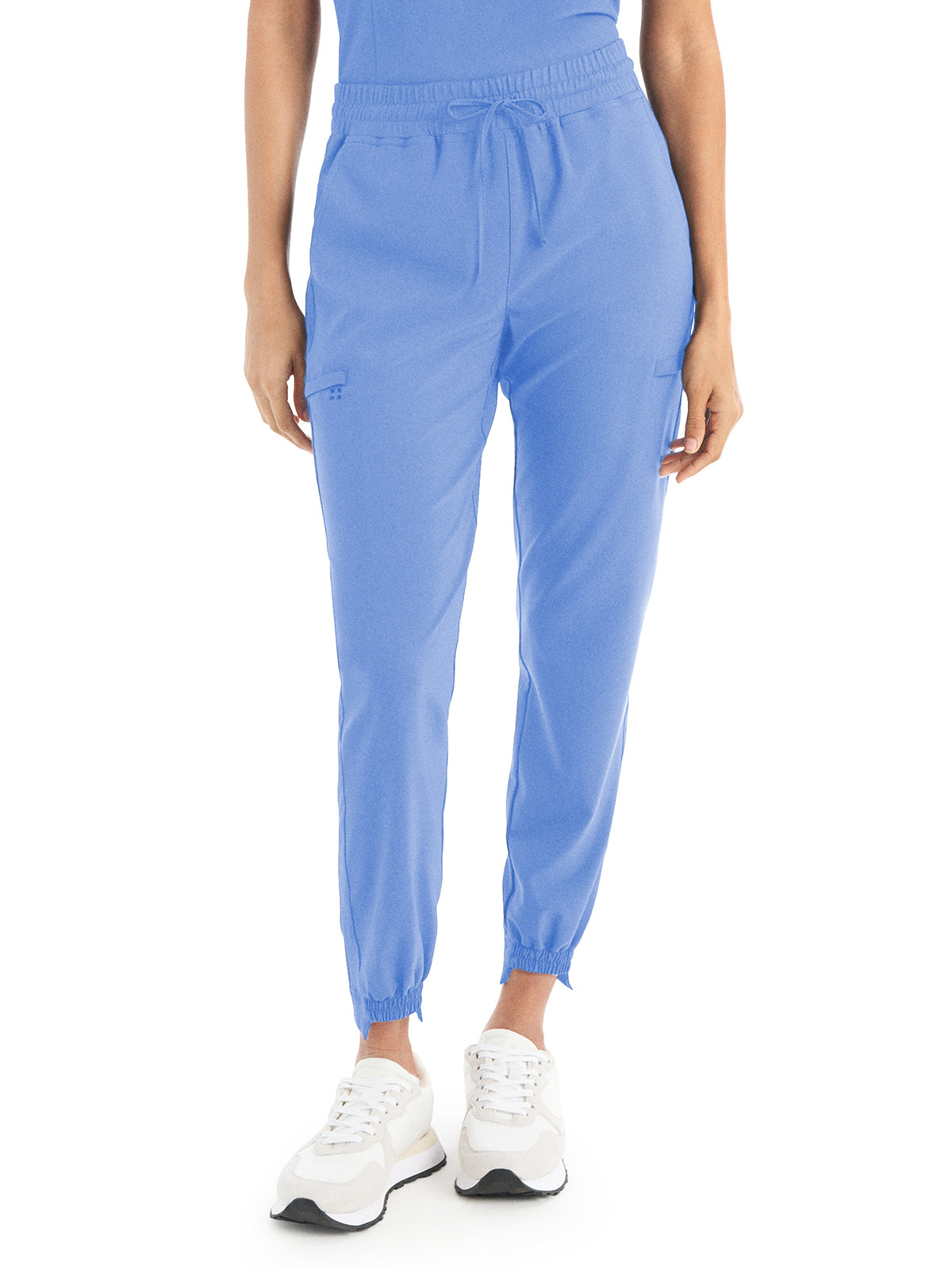 Women's 6-Pocket Hi-Low Leg Cuffs Jogger Scrub Pant