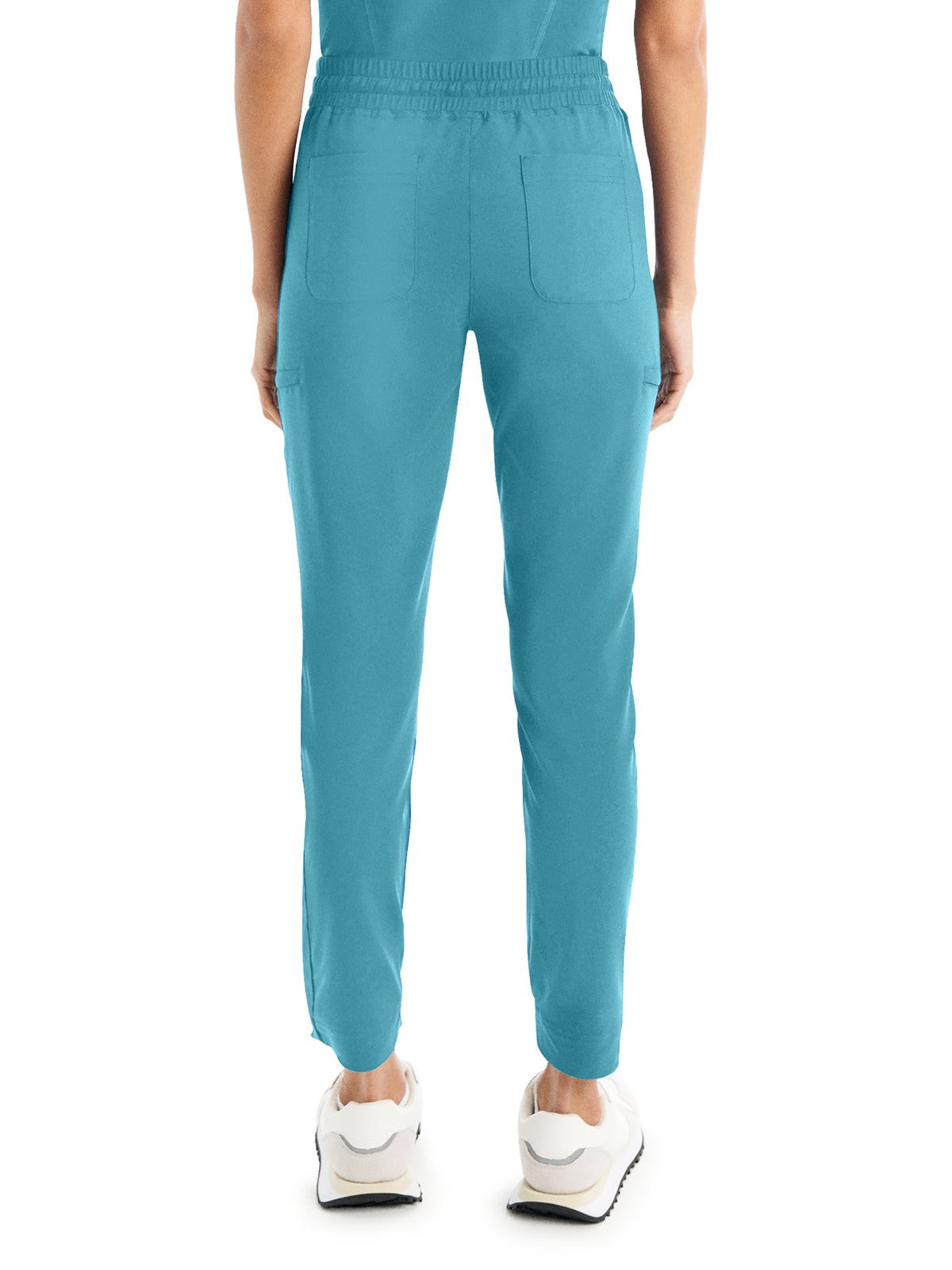 Women's 6-Pocket Hi-Low Leg Cuffs Jogger Scrub Pant