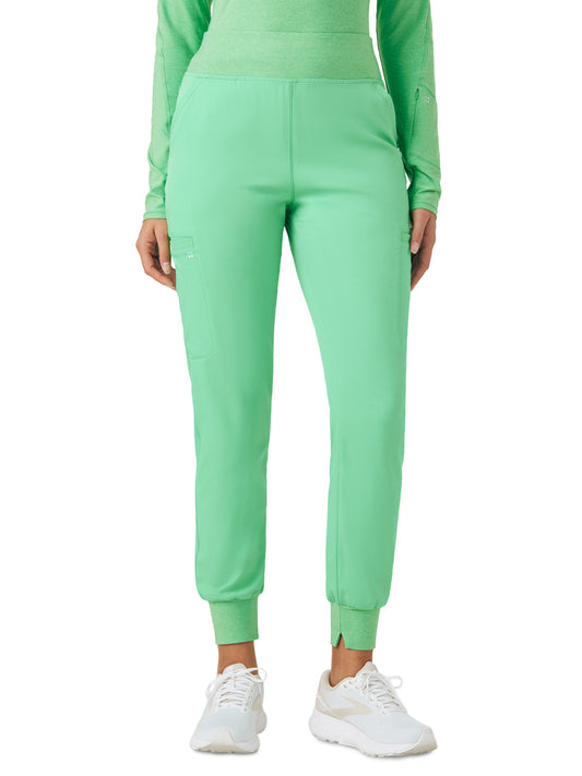 Women's Six-Pocket Knitted Waistband Jogger Pant - WB420 - Mint Julep