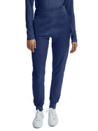 Women's Six-Pocket Knitted Waistband Jogger Pant - WB420 - Navy
