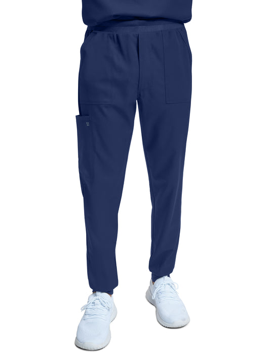 Men's Six-Pocket Internal Drawstring Jogger Pant - WB431 - Navy