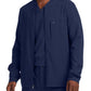 Men's 3-Pocket Mock Neck Knit Cuffs Scrub Jacket