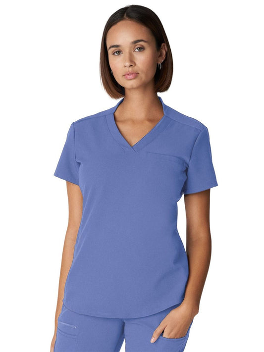 Women's 2-Pocket Wrinkle Resistant V-Neck Scrub Top