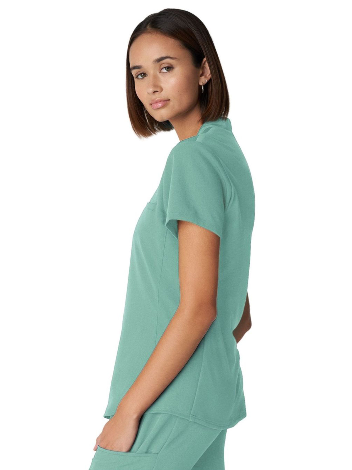 Women's 2-Pocket Wrinkle Resistant V-Neck Scrub Top