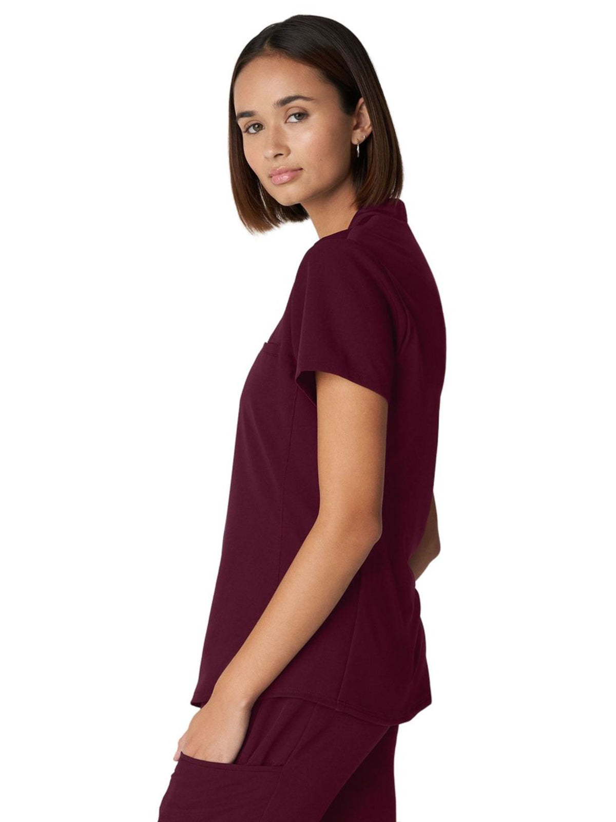 Women's 2-Pocket Wrinkle Resistant V-Neck Scrub Top