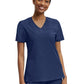 Women's Two-Pocket Knit Collar V-Neck Top - WT119 - Navy