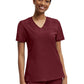 Women's Two-Pocket Knit Collar V-Neck Top - WT119 - Wine