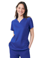 Women's Three-Pocket Curved V-Neckline Top - WT121 - Galaxy