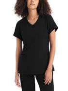Women's Three-Pocket V-Neck Top - WT127 - Black