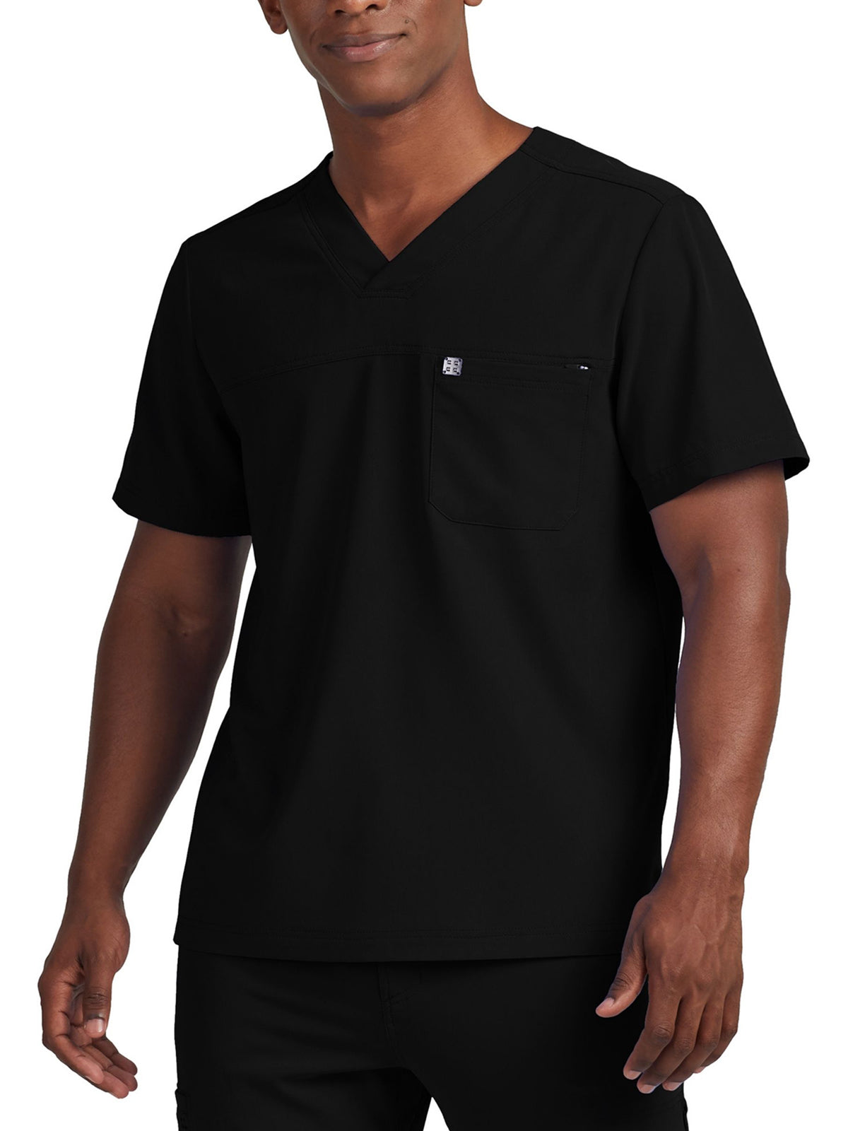 Men's 2-Pocket Fluid Resistant V-Neck Scrub Top