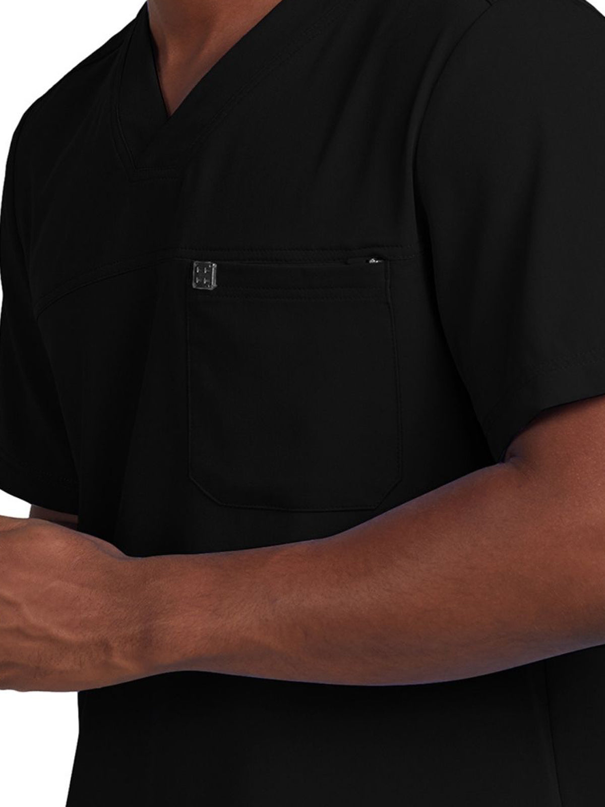 Men's 2-Pocket Fluid Resistant V-Neck Scrub Top