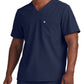 Men's 2-Pocket Fluid Resistant V-Neck Scrub Top