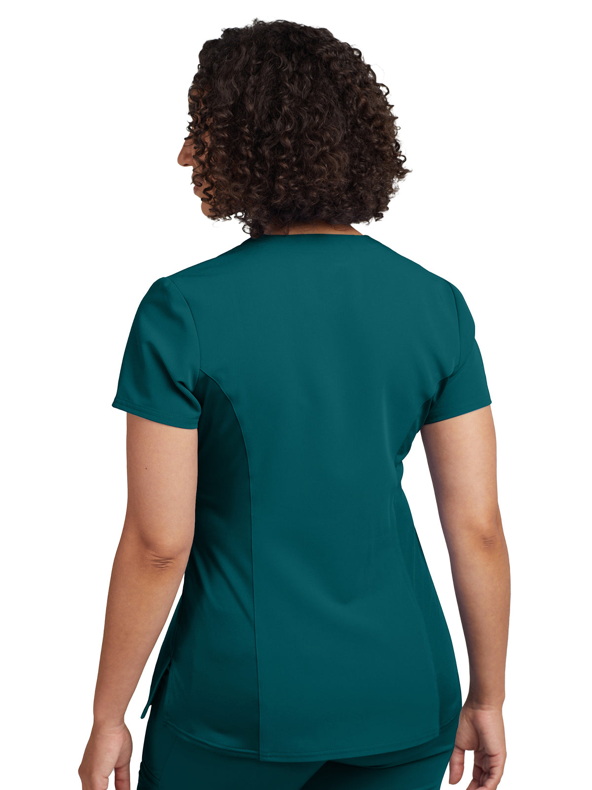 Women's 3-Pocket Princess Seams V-Neck Scrub Top