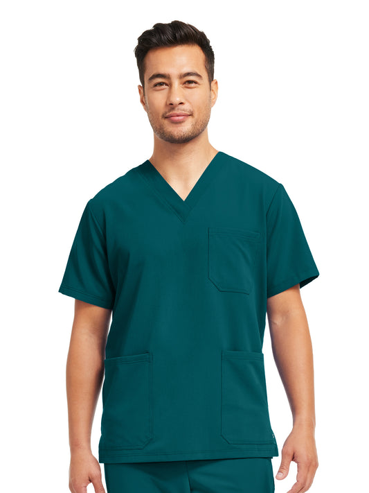 Men's 3-Pocket V-Neck Scrub Top