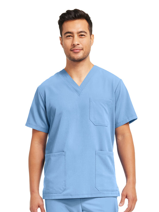 Men's 3-Pocket V-Neck Scrub Top