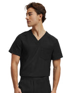 Men's Two-Pocket Tuck-In V-Neckline Top - WT150 - Black