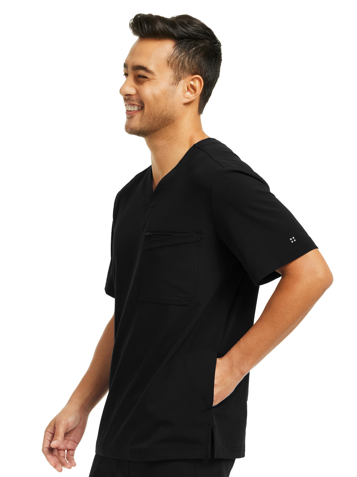 Men's 4-Pocket V-Neck Scrub Top