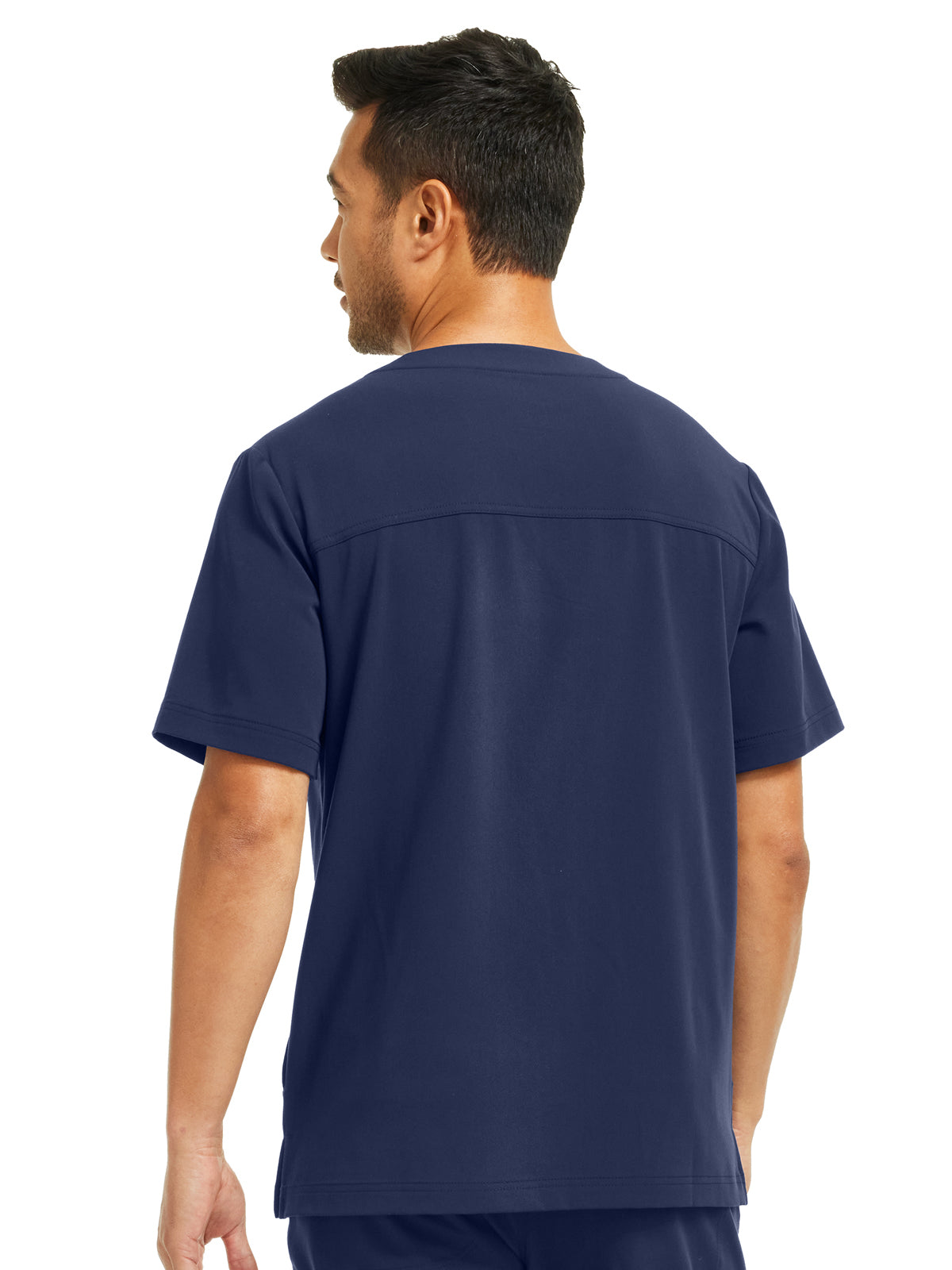 Men's 4-Pocket V-Neck Scrub Top