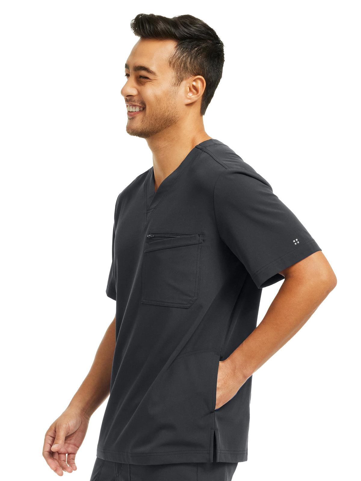 Men's 4-Pocket V-Neck Scrub Top