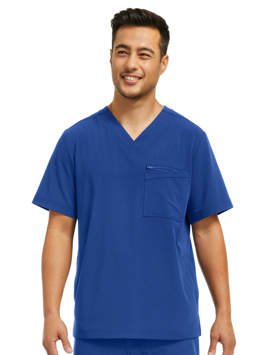 Men's Four-Pocket V-Neck Top - WT151 - Royal