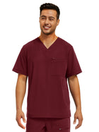 Men's Four-Pocket V-Neck Top - WT151 - Wine