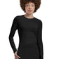 Women's Shirttail Hemline Underscrub Tee - WT311 - Black
