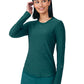 Women's Shirttail Hemline Underscrub Tee - WT311 - Heather Fern