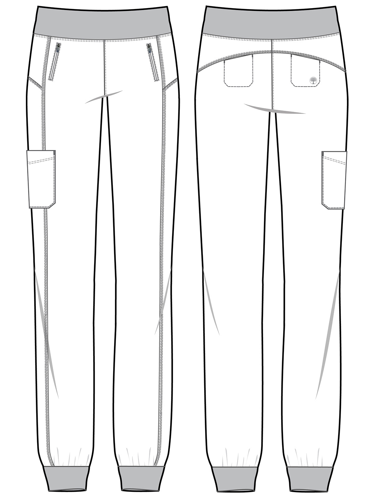 Mid-rise Straight Leg Cargo Pant