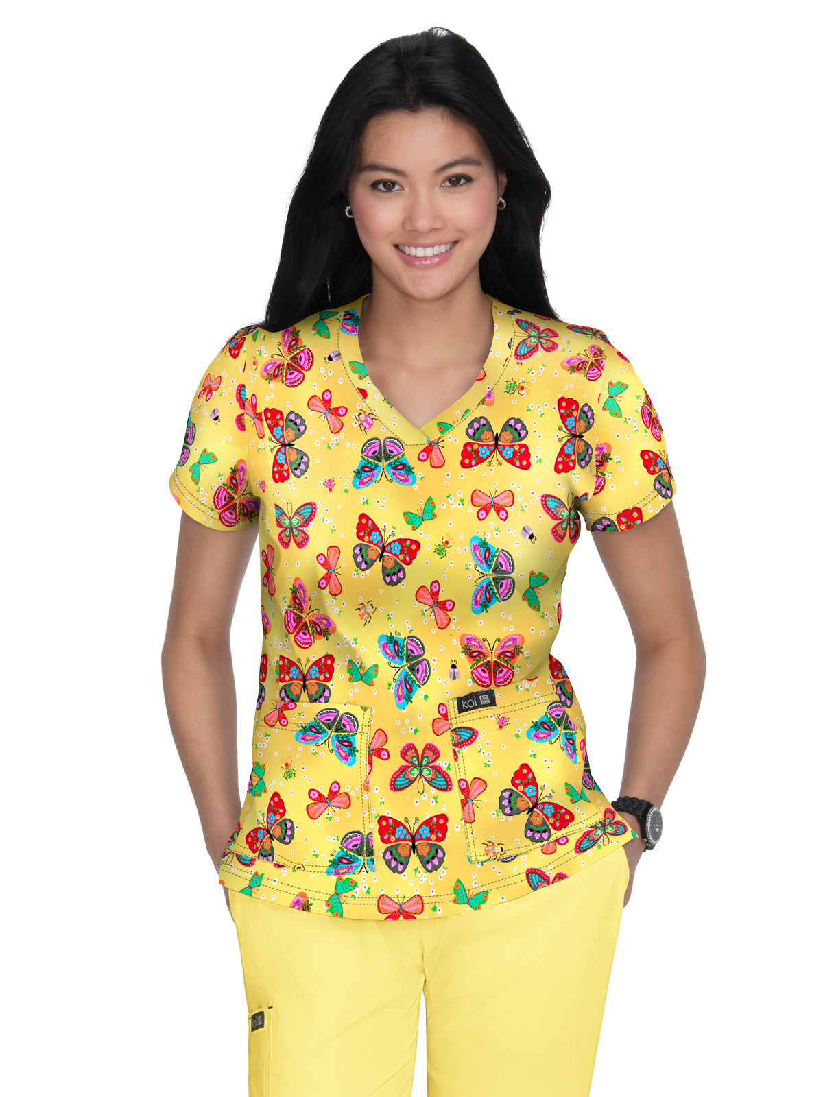 Women's Athletic-Inspired, Breathable Mesh Leslie Scrub Top