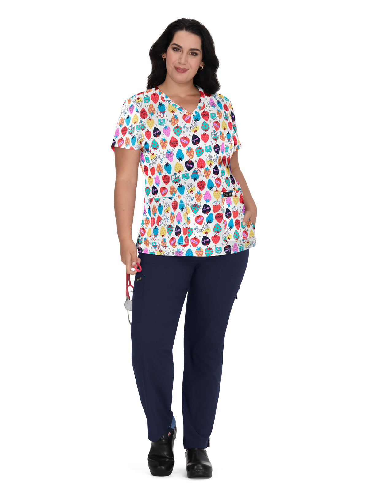 Women's Athletic-Inspired, Breathable Mesh Leslie Scrub Top