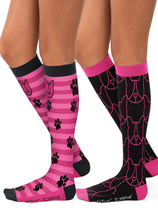 Women's 15-20 mmhg Compression Socks, 2 pairs