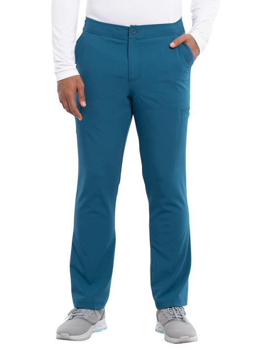 Men's Mid Rise Button Closure Fly Front Cargo Pant