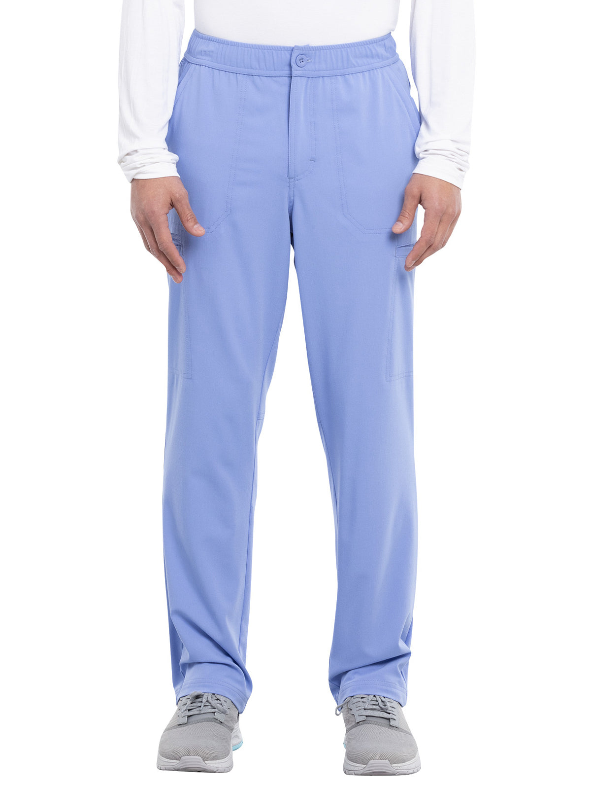 Men's Mid Rise Button Closure Fly Front Cargo Pant