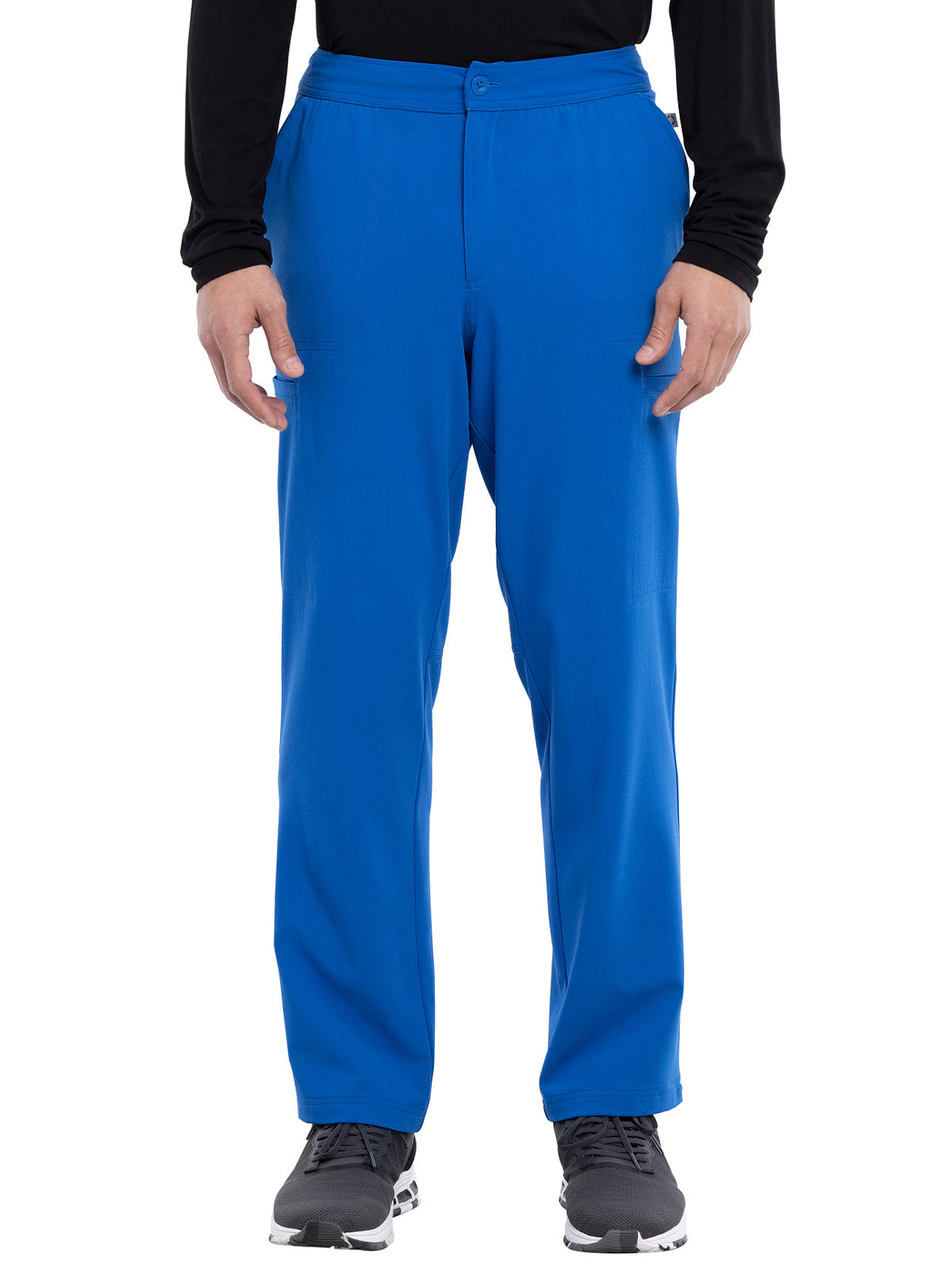 Men's Mid Rise Button Closure Fly Front Cargo Pant