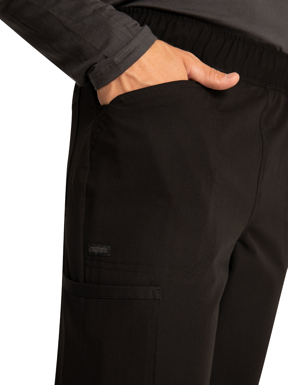 Men's Mid Rise Pull-on Elastic Waistband Jogger