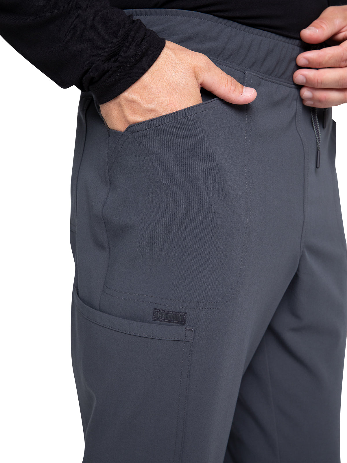 Men's Mid Rise Pull-on Elastic Waistband Jogger