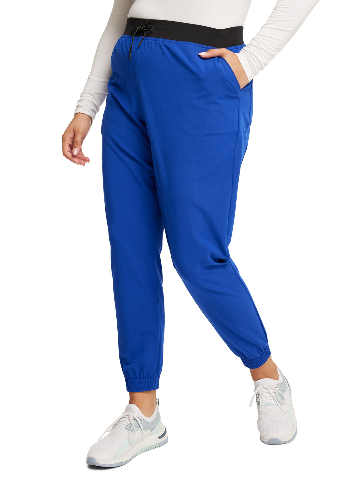 Women's Tonal Knit Waistband Mid Rise Jogger Pant