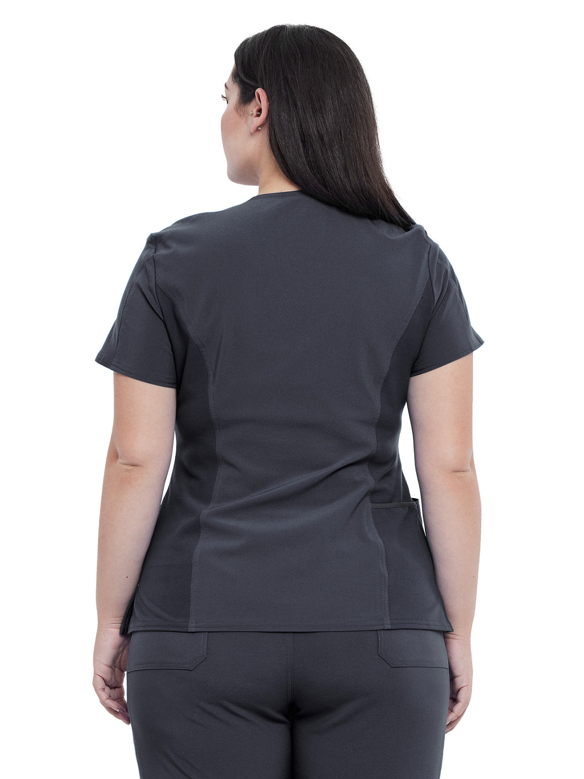 Women's 4-Pocket nitted V-Neck Scrub Top