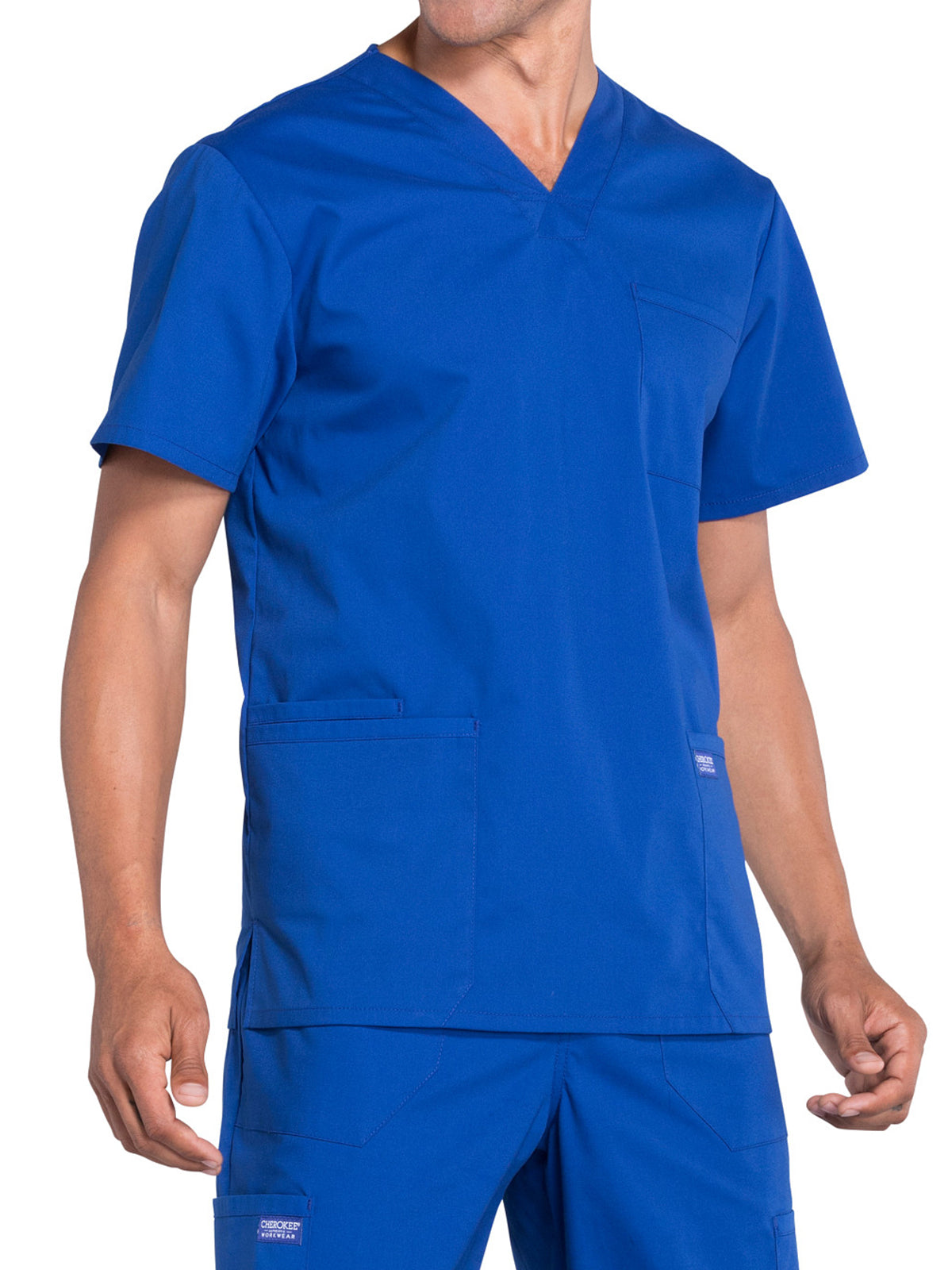 Men's 4-Pocket V-Neck Scrub Top