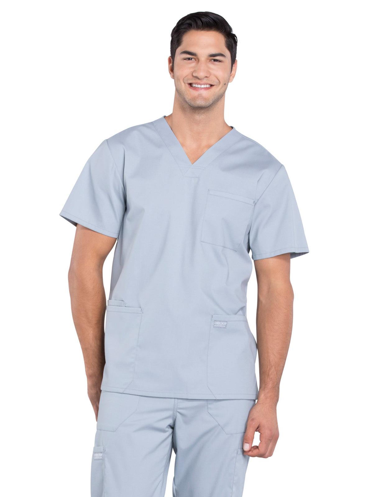 Men's 4-Pocket V-Neck Scrub Top