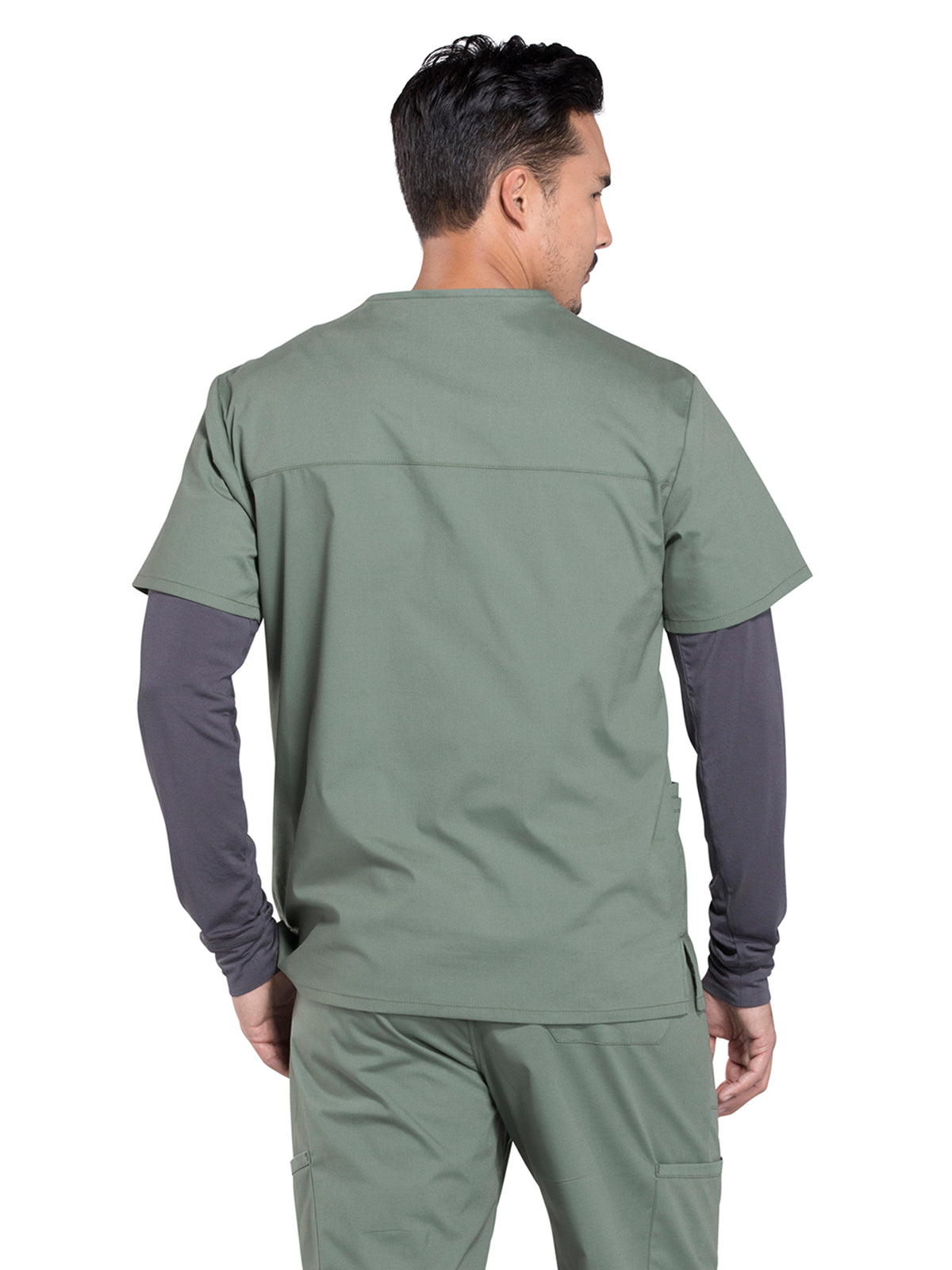 Men's 4-Pocket V-Neck Scrub Top