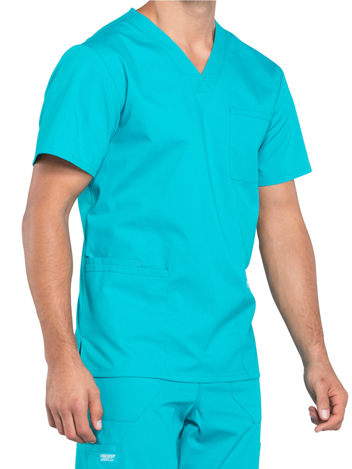 Men's 4-Pocket V-Neck Scrub Top